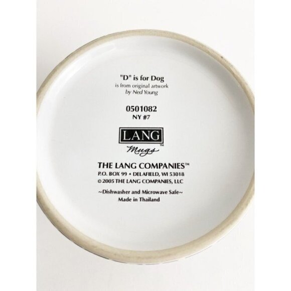 Dog Lovers Coffee cup " D is for Dog" 12 oz Mug Ned Young 0501082 Lang companies - Picture 4 of 9